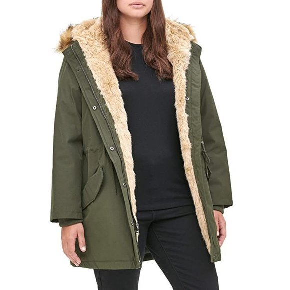 Levi's Jackets & Coats Levi Plus Size Faux Fur Lined Hooded Parka Jacket Poshmark